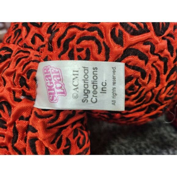 Sugar Loaf Red Bear Unique Textured Rose Pattern Valentine Bear 12" Rare #A74 - Picture 5 of 8